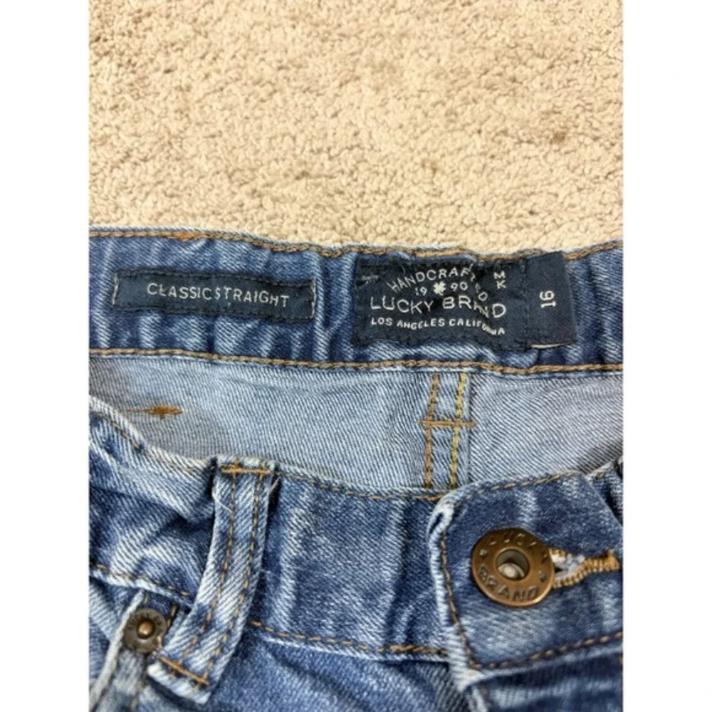 Lucky Brand Classic Straight‎ Jeans Boys 16 Blue Excellent Medium Wash Denim